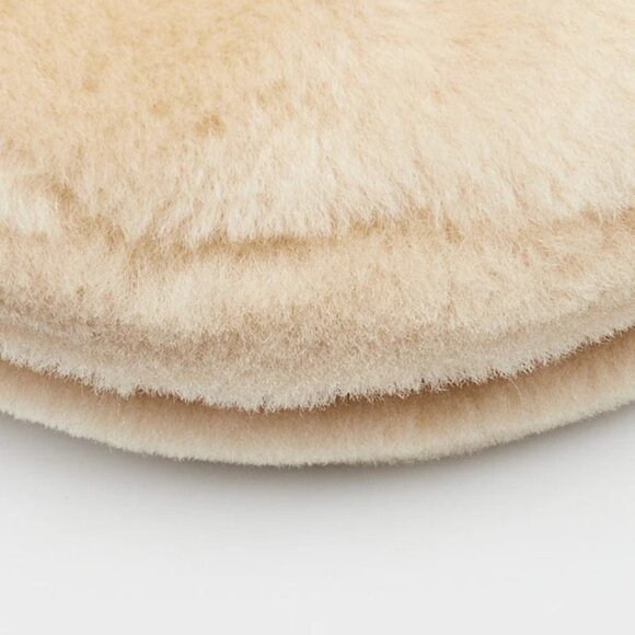 Prada Ecru/Noisette Shearling and Leather Arque Shoulder Bag - Picture 4 of 12